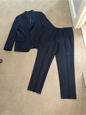 Billy Reid Men's black  Pinstripe Two-Piece Suit Jacket & Trousers